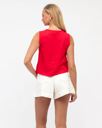PAPER HEART / PLEAT TO PERFECTION TOP / RED / PH11919