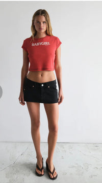ABRAND / BABY GIRL CROPPED RIBBED TEE / A61T04