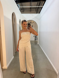 BY FRANKIE / OATMEAL STRAPLESS TOP / 543-1