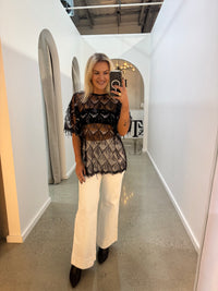BY FRANKIE / BLACK OVERSIZED TASSEL SEQUIN / 231-14