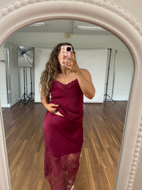 PAPER HEART / LIBERTY LACE TOP / BURGUNDY