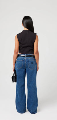 ABRAND / 95 BAGGY PETITE BELLA / MID BLUE / A42J77