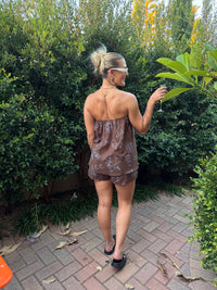BY FRANKIE / ANGEL NUMBERS TOP BROWN / 739-23