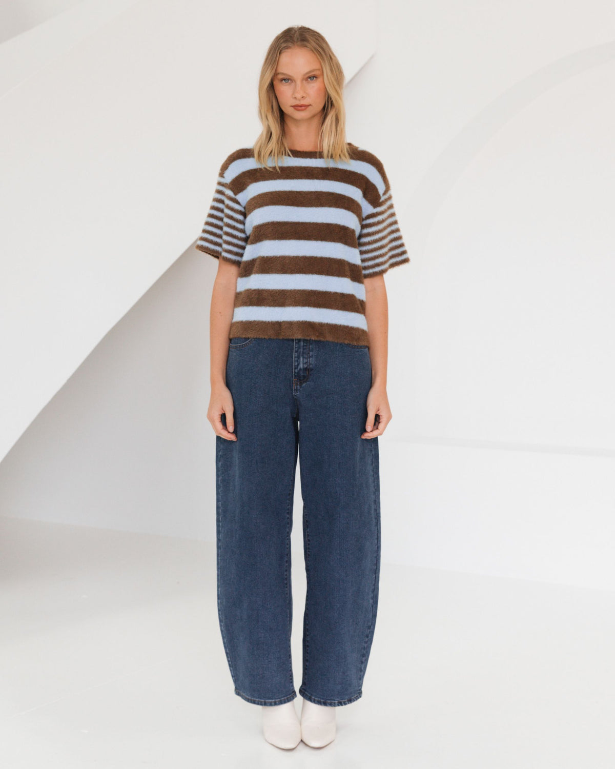 PAPER HEART / VANESSA KNIT TEE / CHOC /  PH13931