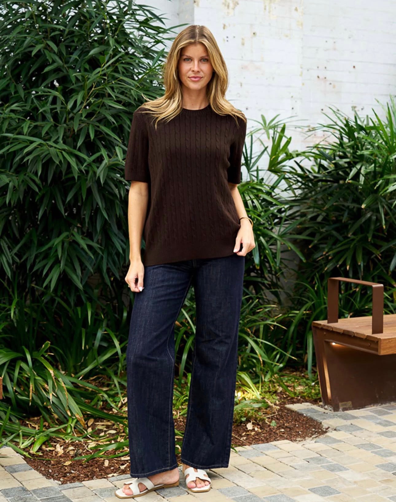 BOHO AUSTRALIA / RHODRI KNIT TOP / COFFEE / BK26464004