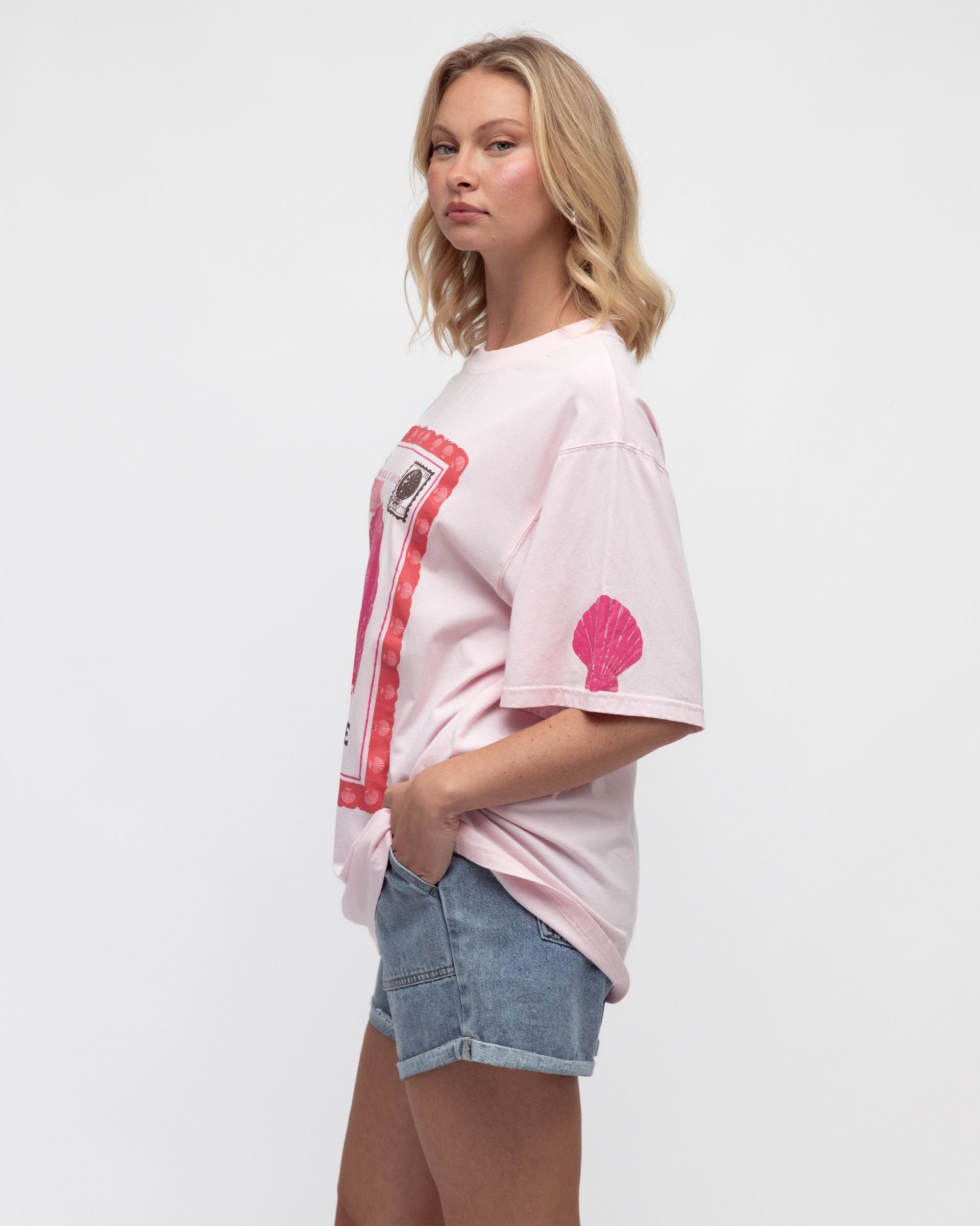 PAPER HEART / LUCE DEL MARE TEE / PINK / PHE13130