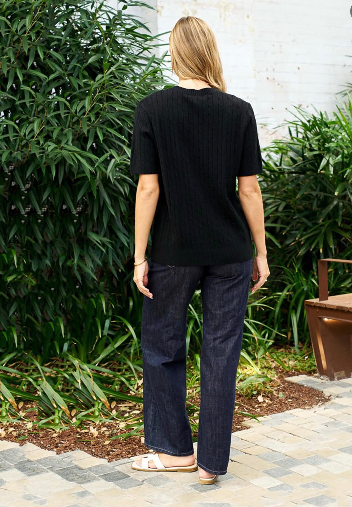 BOHO AUSTRALIA / RHODRI KNIT TOP / BLACK / BK26464004