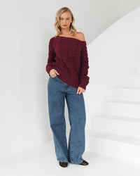 WHITE CLOSET / ELSA OFF SHOULDER KNIT / TF11624