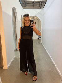 BY FRANKIE / BLACK SHEER PANTS / 157-1