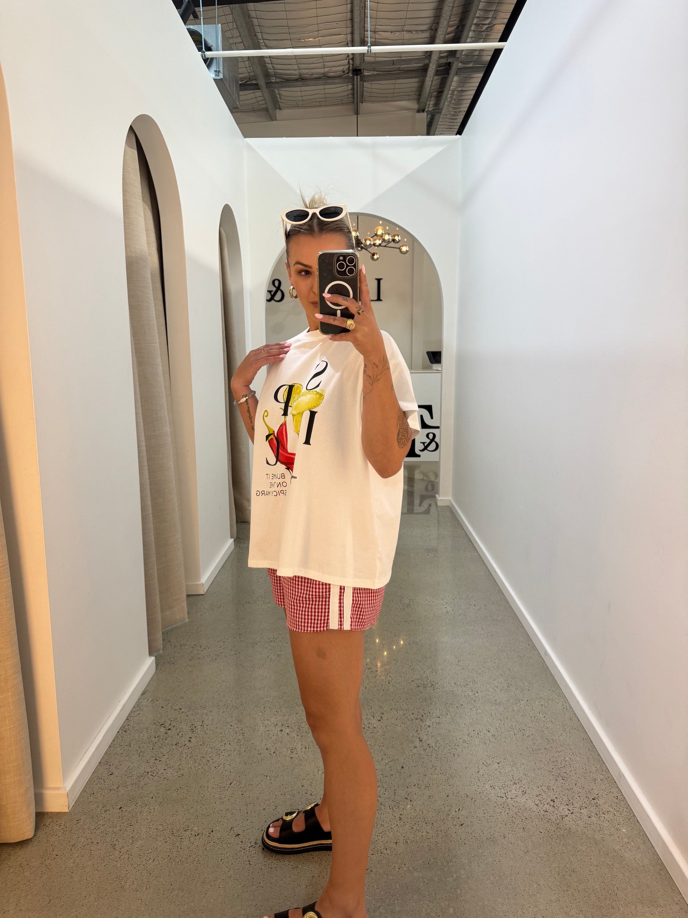 BY FRANKIE / BLAME IT ON THE MARGS RACER SHORTS / 413-1