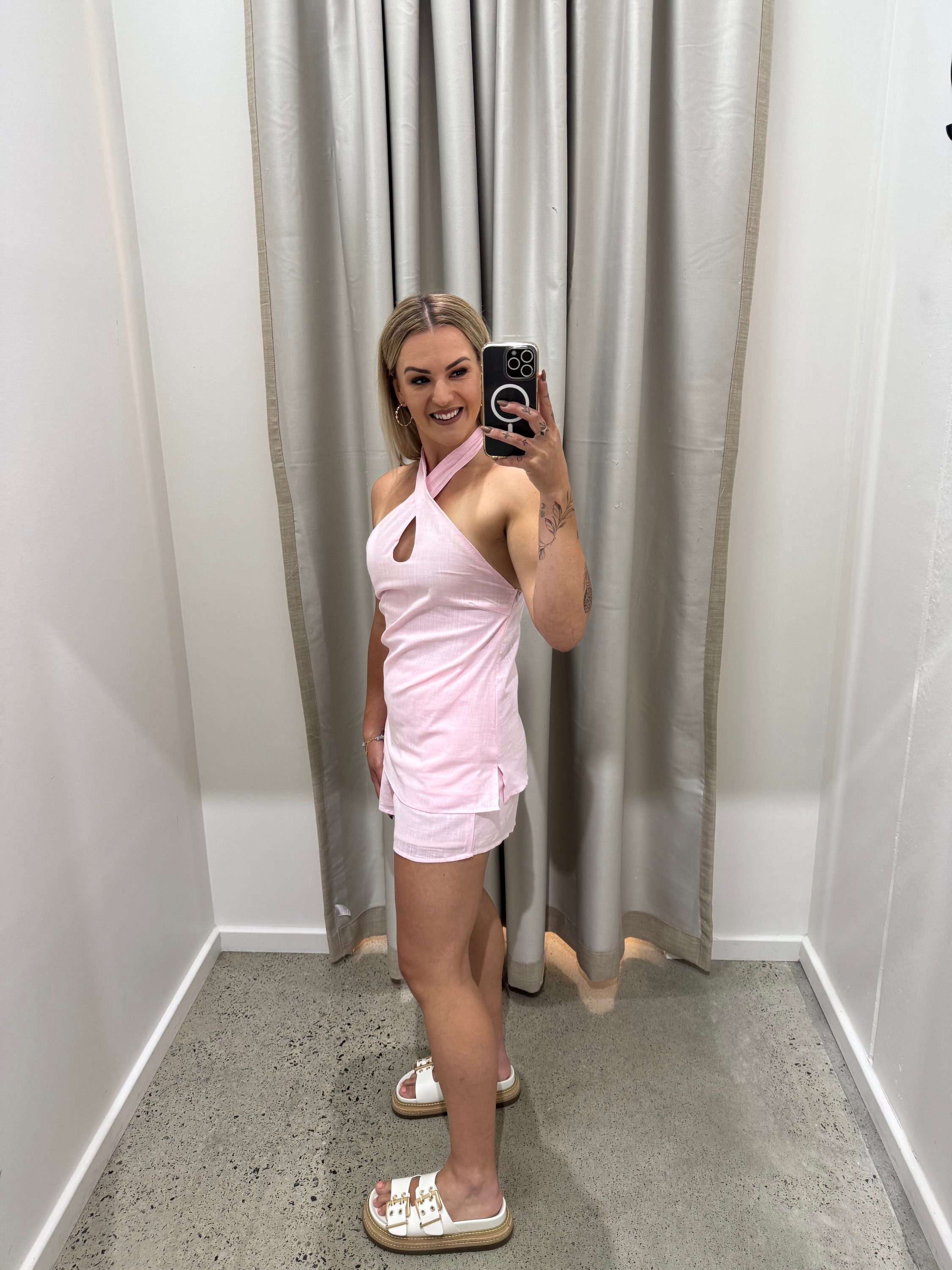 BY FRANKIE / PINK BEAD SHORTS / 741-3