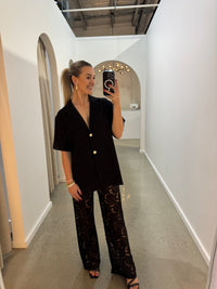 BY FRANKIE / BLACK LACE PANTS / 244-1