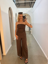 BY FRANKIE / CHOCOLATE STRAPLESS TOP / 543-2