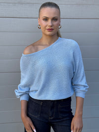 MOST / TAPE BOAT KNIT JUMPER / LIGHT BLUE  / PR16516