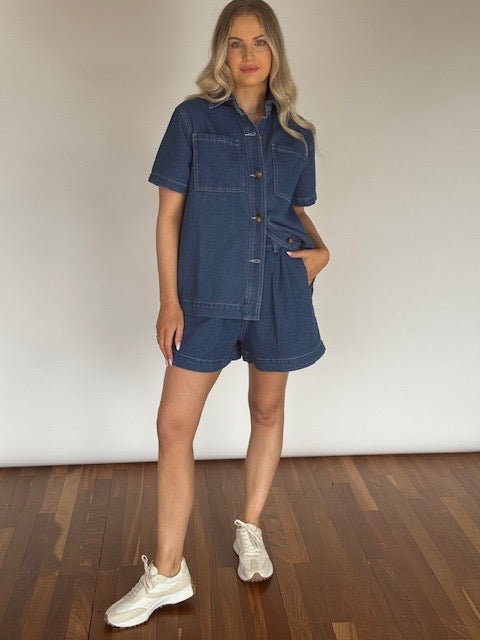 Amelia Shirt - Dark Denim Indigo