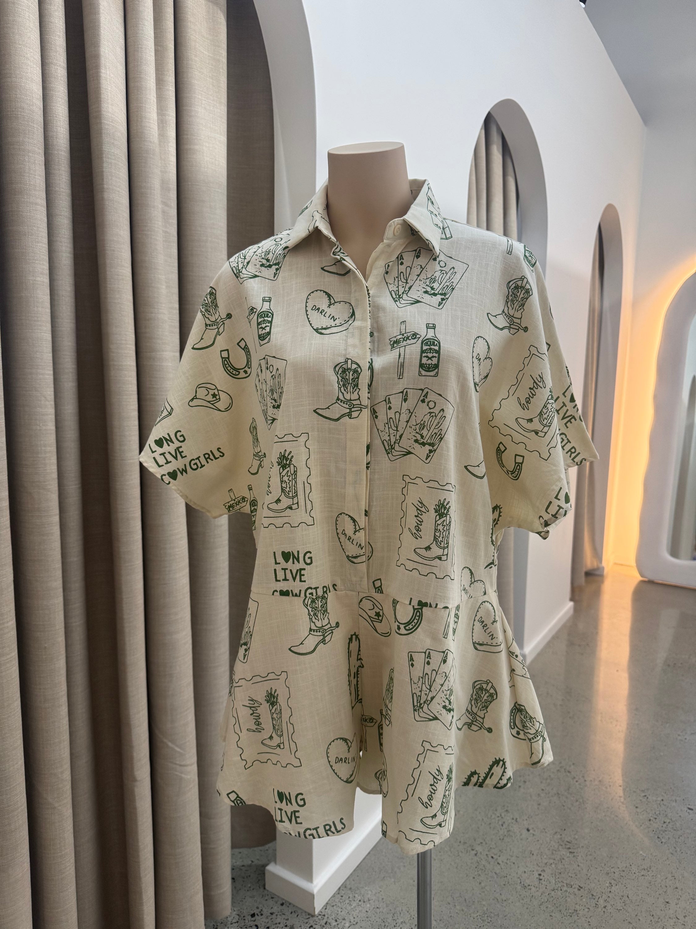 BY FRANKIE / LONG LIVE THE COWGIRL / 1039-82 / PLAYSUIT