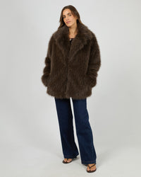 ALL ABOUT EVE / BRANDY FUR COAT / CHOCOLATE / 6479104
