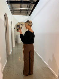 BY FRANKIE / CHOCOLATE- BLACK RACER PANTS / 987-1
