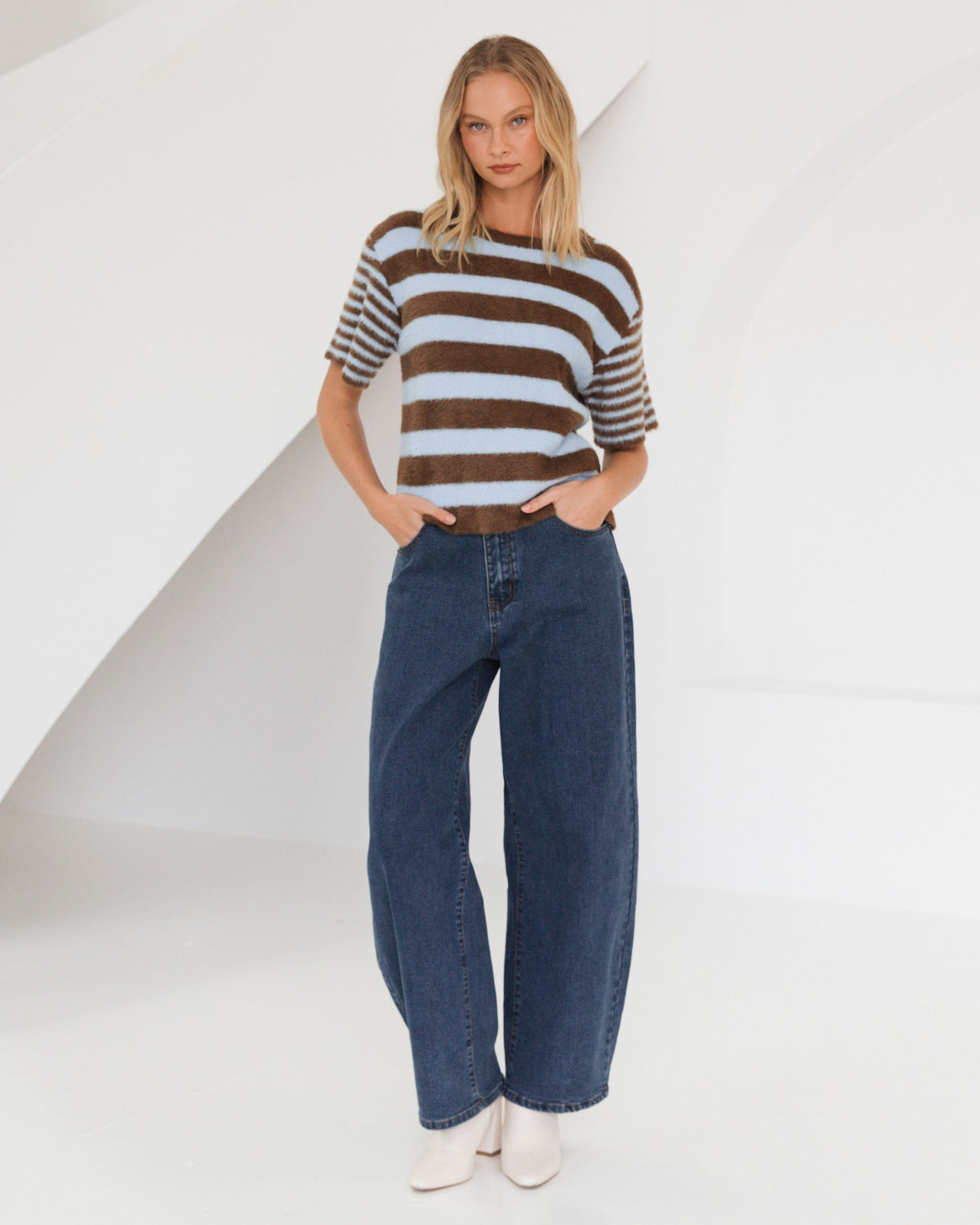 PAPER HEART / VANESSA KNIT TEE / CHOC /  PH13931