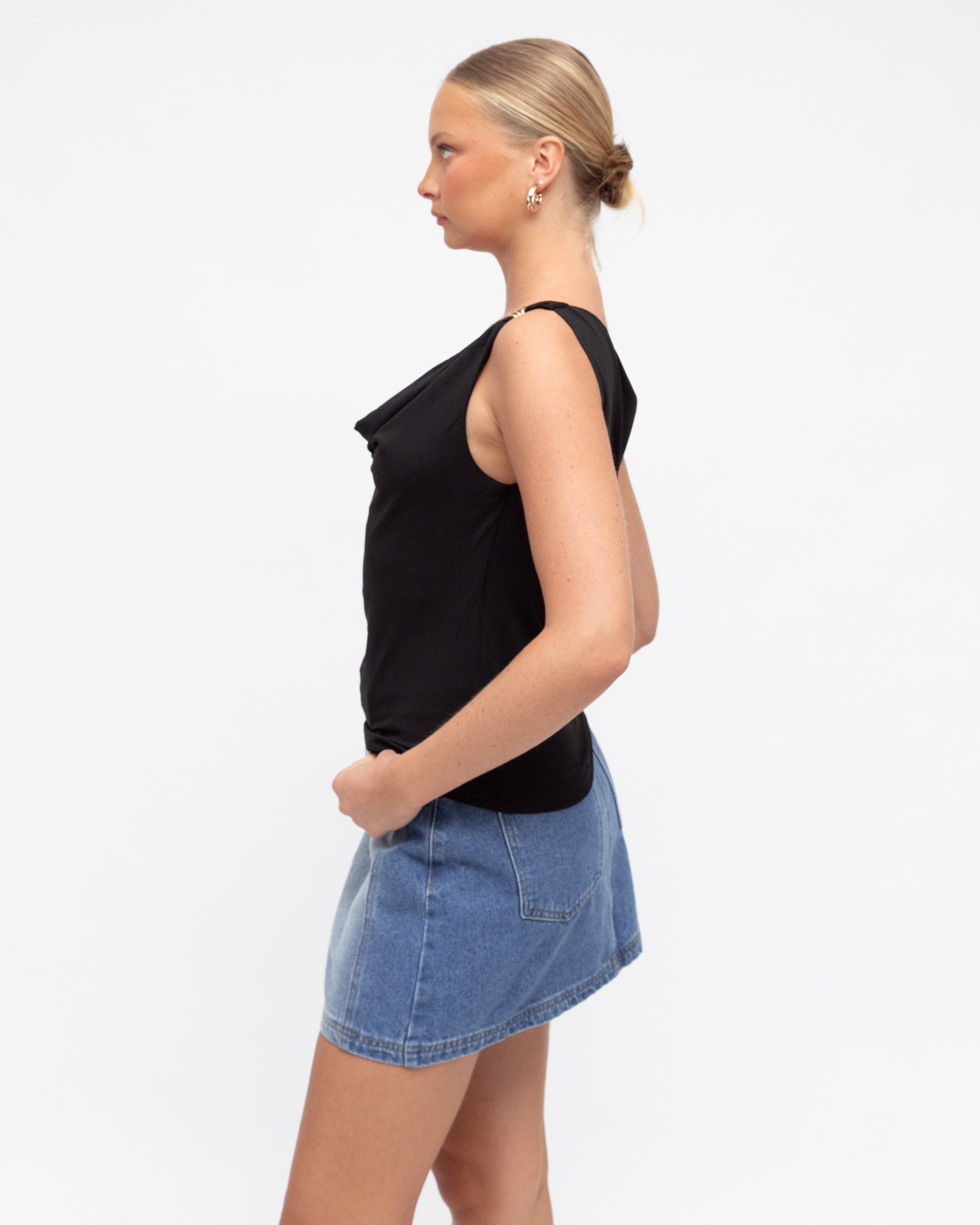 CAMILLA COWL KNECK TOP