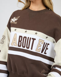 ALL ABOUT EVE / DIV ONE PANEL CREW JUMPER / 6477138.BRWN