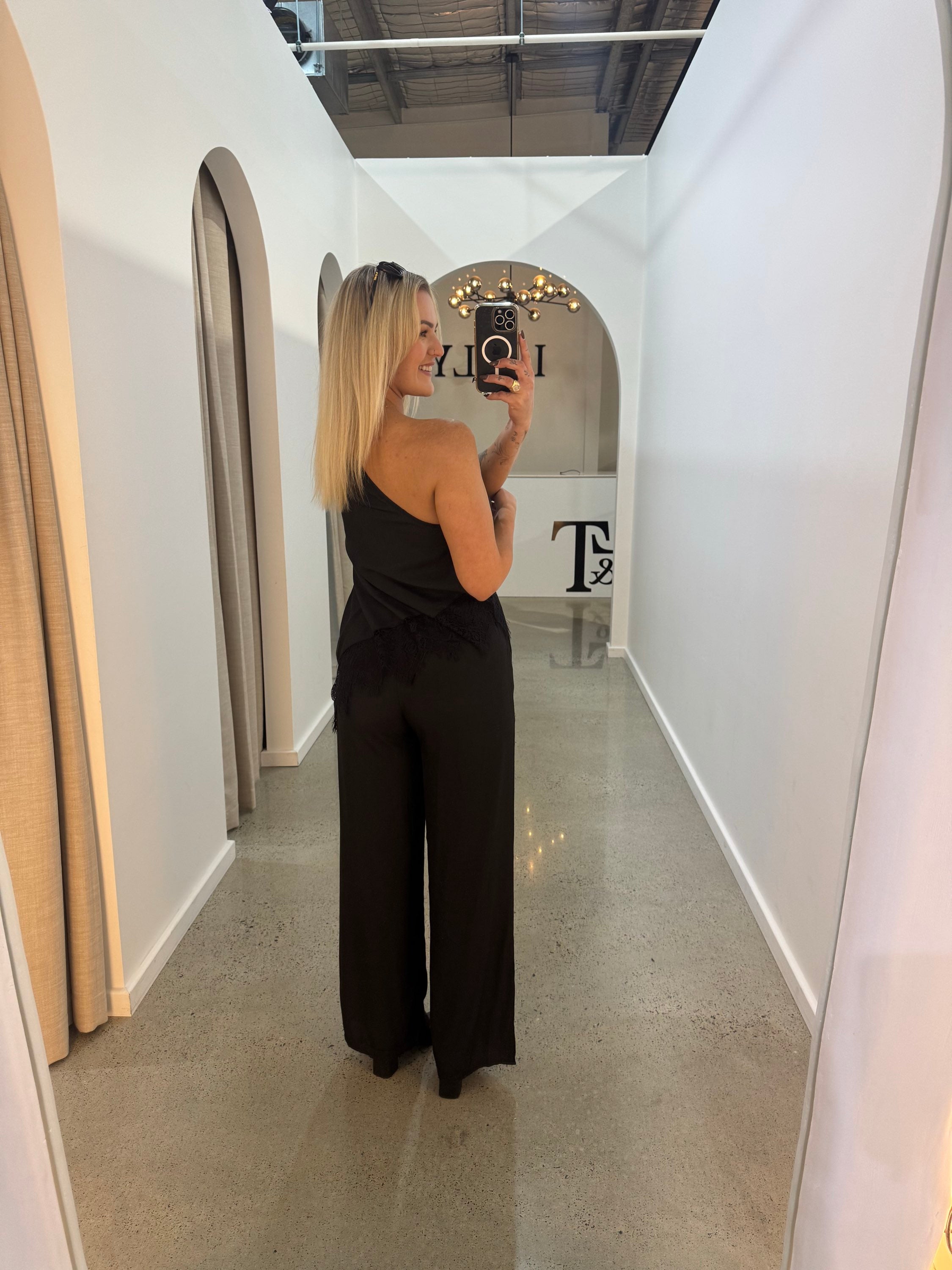 BY FRANKIE / CUPRO BLACK PANTS / 202612-1
