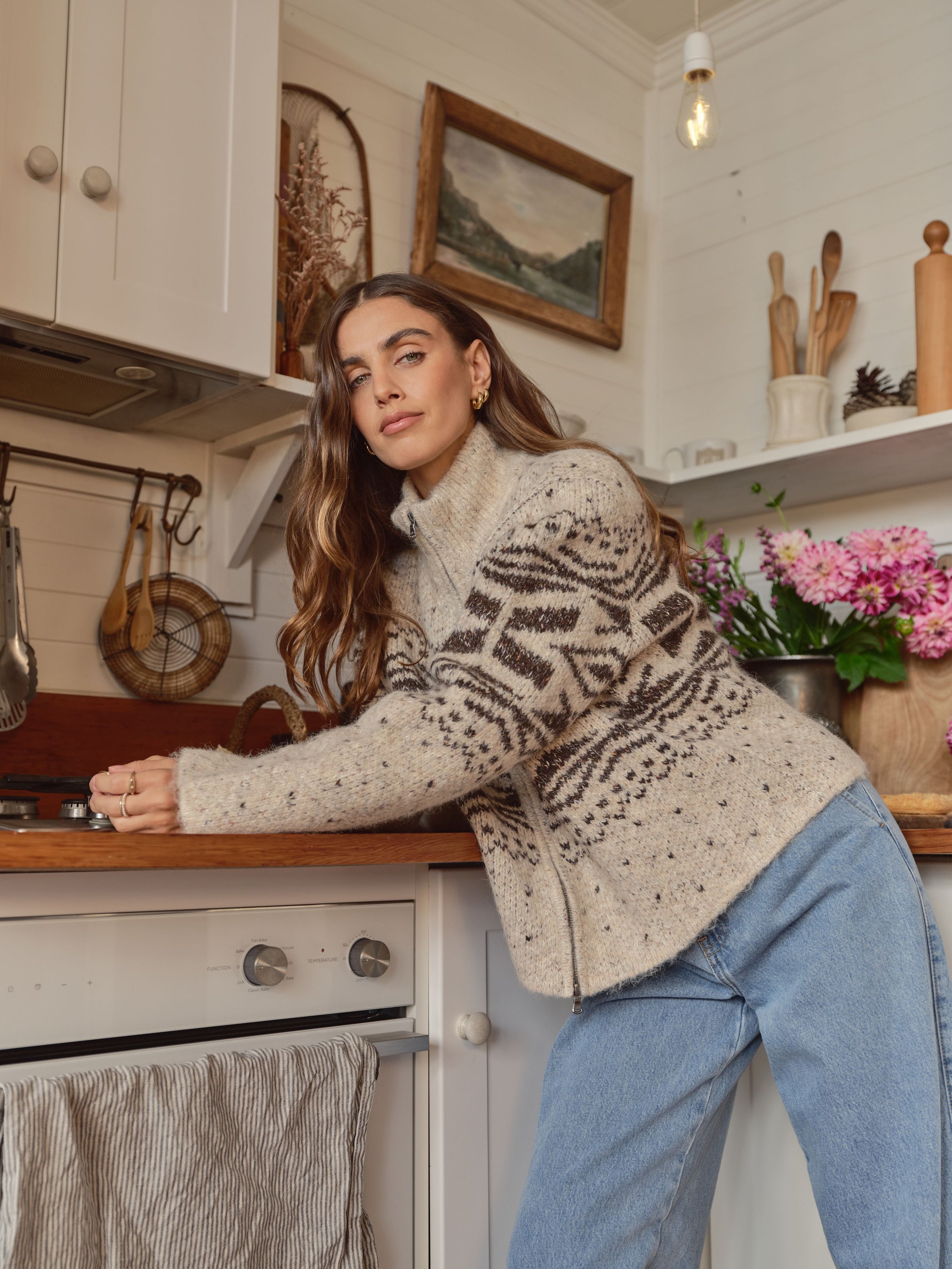 ALL ABOUT EVE / ZOE ZIP THRU CARDIGAN / 6477174.OAT