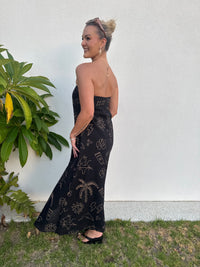 BY FRANKIE / BLACK ANGEL NUMBERS MAXI DRESS / 930-71