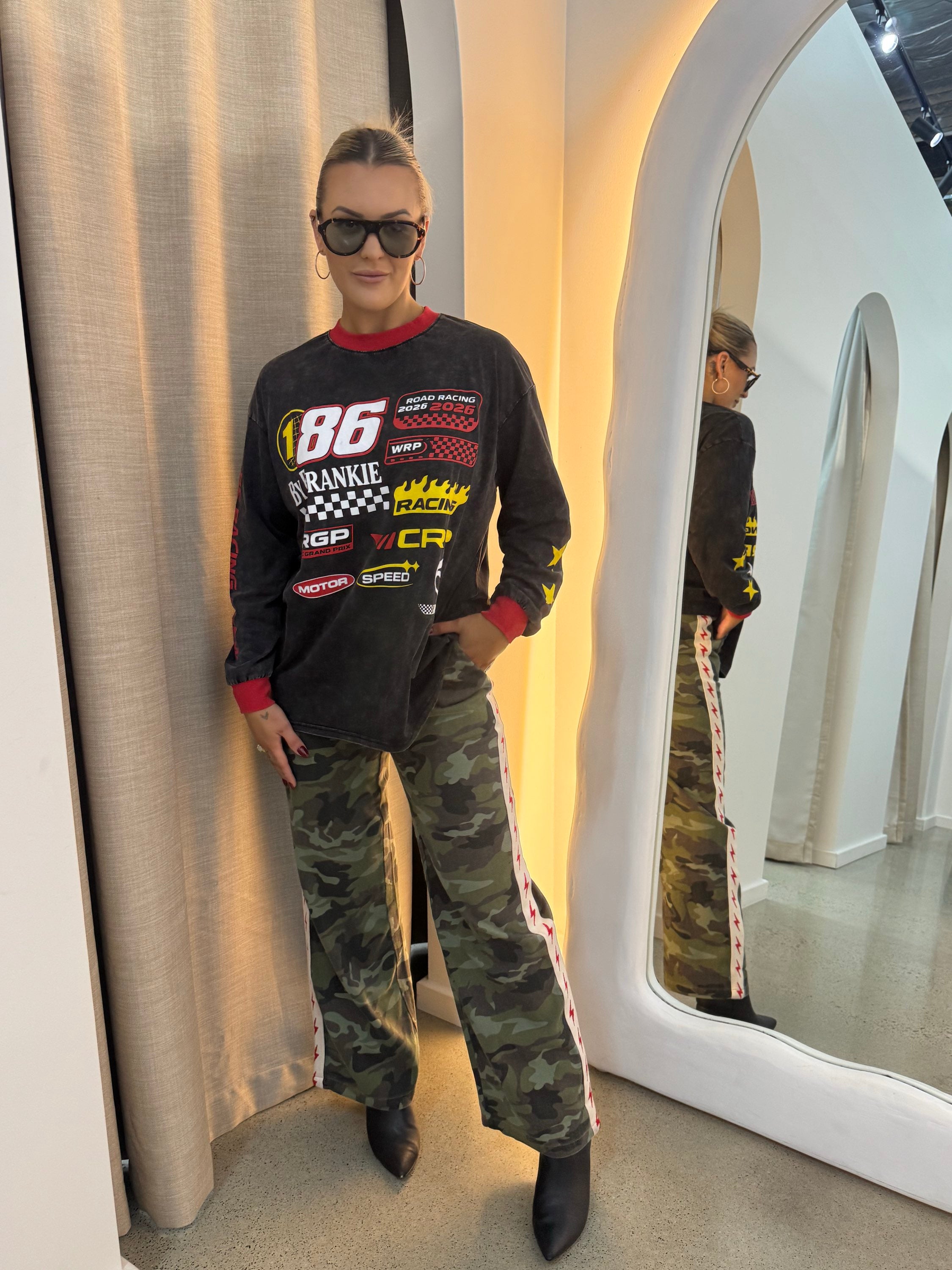 BY FRANKIE / BLACK MOTO LS TEE / 789-1
