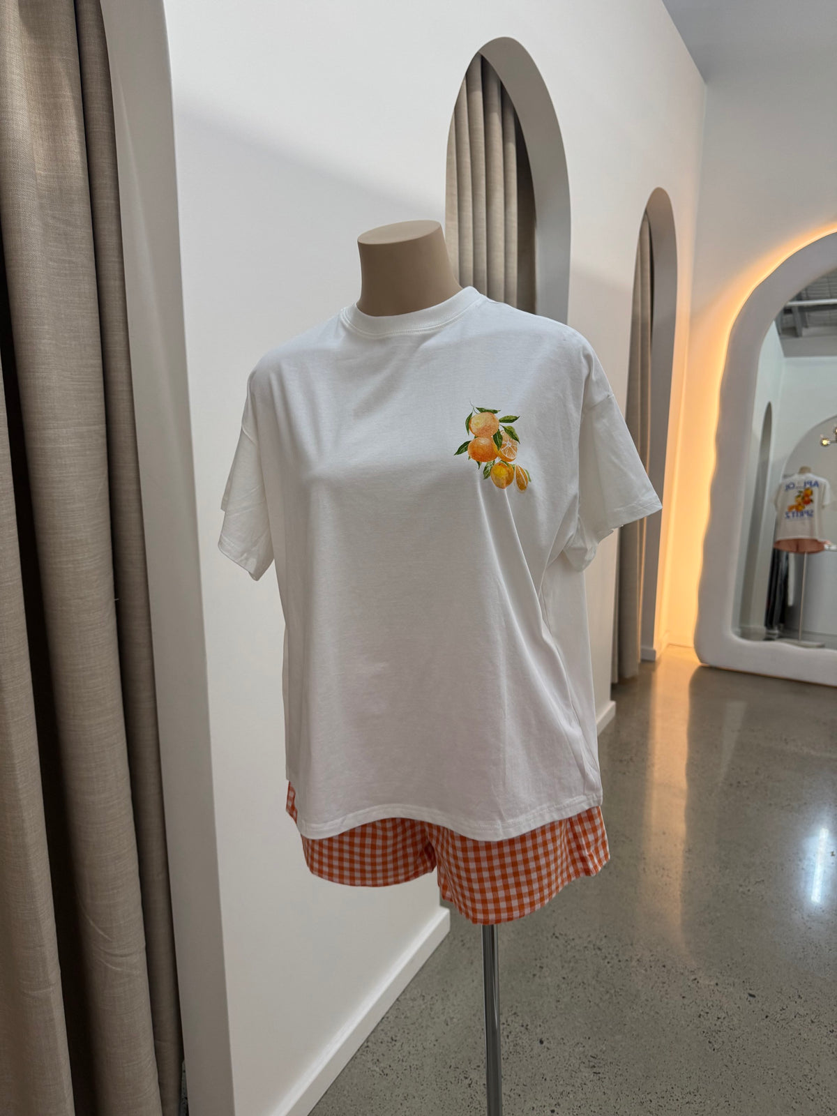 BY FRANKIE / APEROL ORANGE SHORTS / 394-1