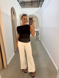 BY FRANKIE / BLACK SHEER OFF SHOULDER / 718