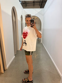 BY FRANKIE / WILD AT HEART TEE / WHITE / 610-33