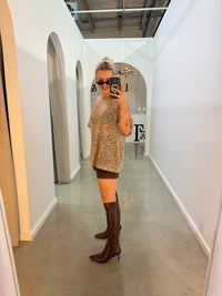 BY FRANKIE / CHOCOLATE SEQUINS TOP / 231-16