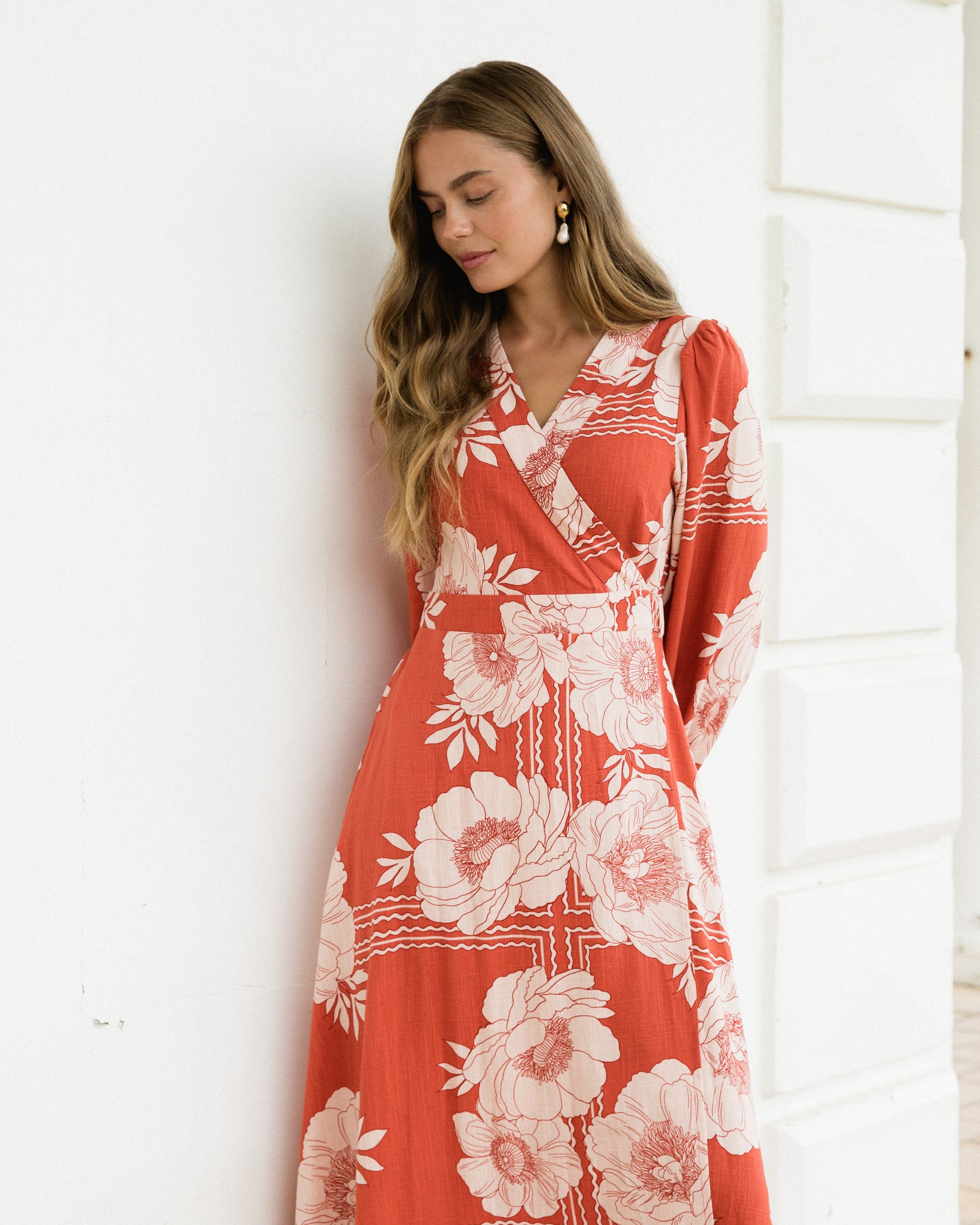 LINEN LUX / ALINA WRAP DRESS / VVNE11161