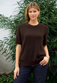 BOHO AUSTRALIA / RHODRI KNIT TOP / COFFEE / BK26464004
