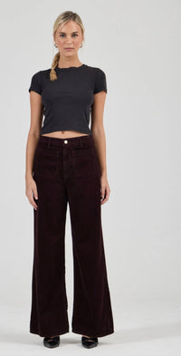 ROLLAS / RELAXED SAILOR LONG CORD / DARK CHERRY / R62J37