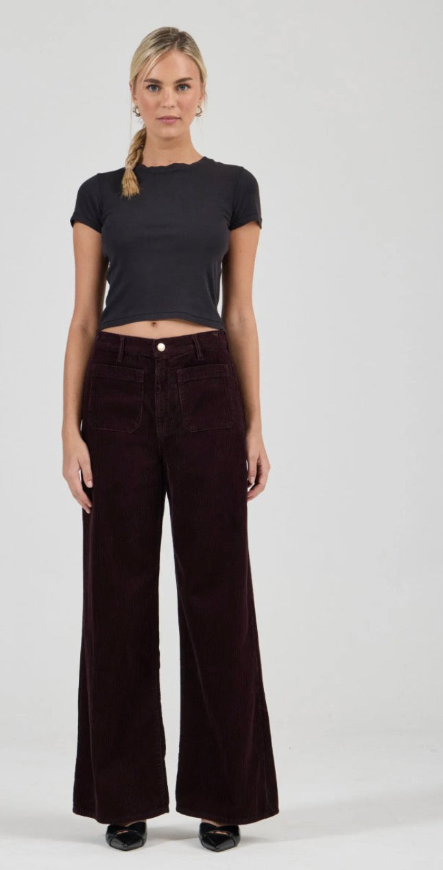 ROLLAS / RELAXED SAILOR LONG CORD / DARK CHERRY / R62J37