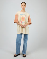 ALL ABOUT EVE / POSTCARDS OVERSIZED TEE VANILLA / 6469032