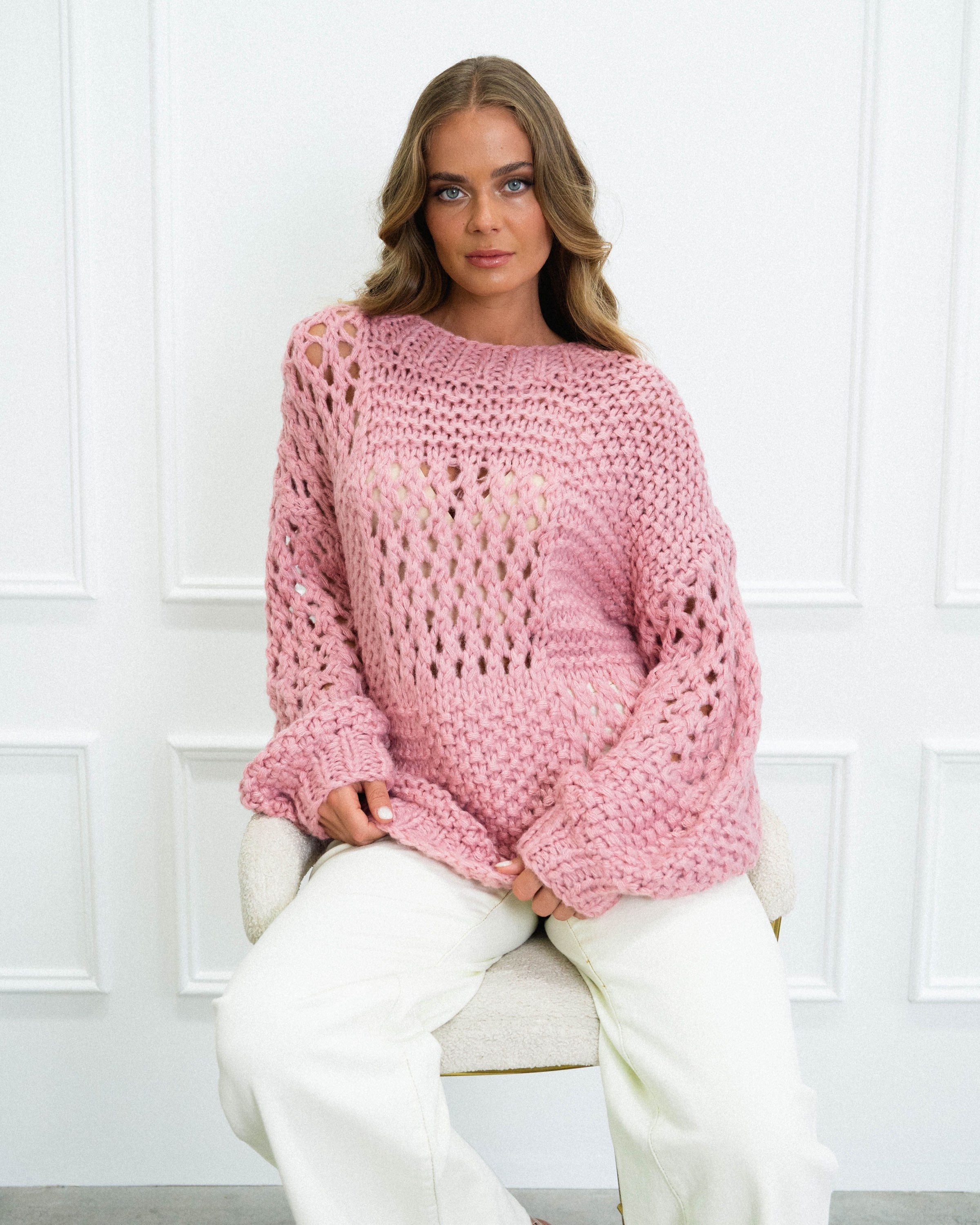 EBBY & I / ISOBLE KNIT PINK / VV11074