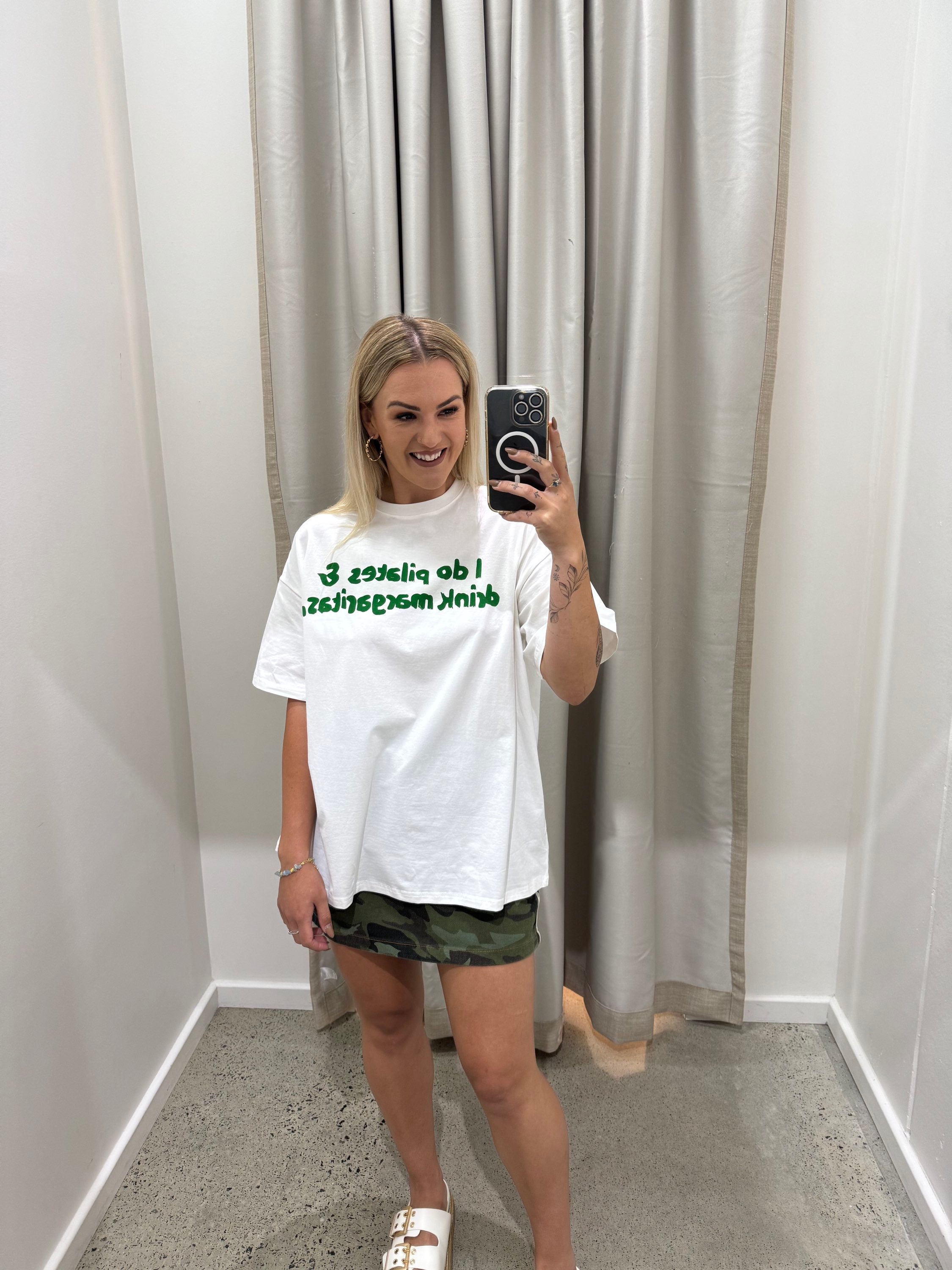 BY FRANKIE / I DO PILATES & DRINK MARGARITAS TEE / 610-19