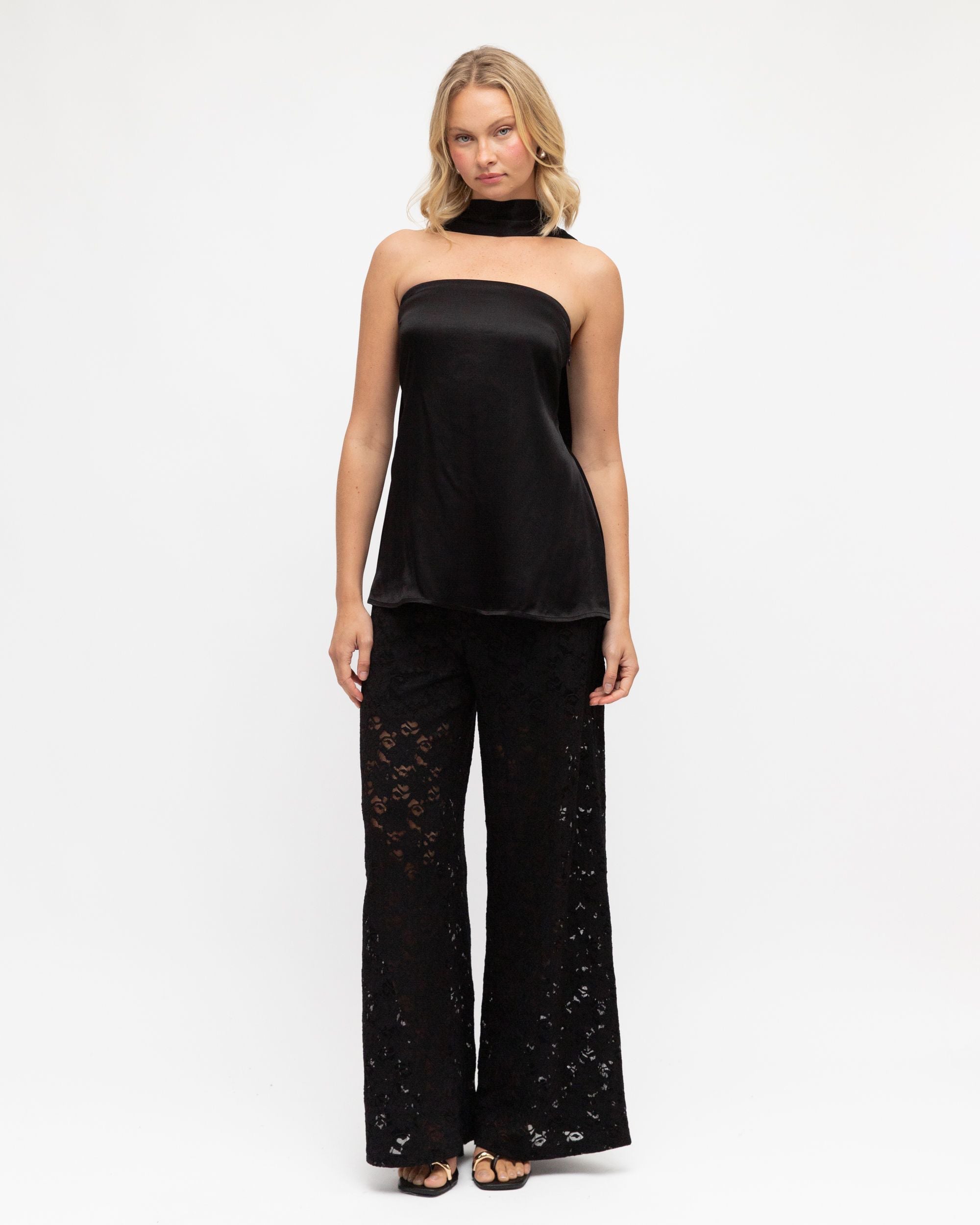 WHITE CLOSET / HOLLYS LACE PANT / BLACK / TF11179