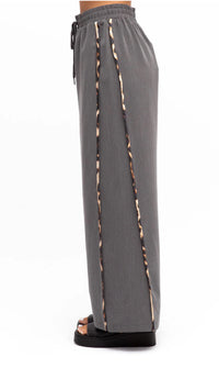 LABEL OF LOVE / CONTRAST TRACK PANT / CHARCOAL / LOL70428