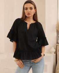 IRIS MAXI / CLEVER TOP BLACK / 2023078-2