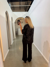 BY FRANKIE / BLACK SEQUINS TEE / 231-21