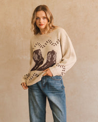 PAPER HEART / THESE BOOTS ARE MADE FOR WALKING KNIT JUMPER / VV11814