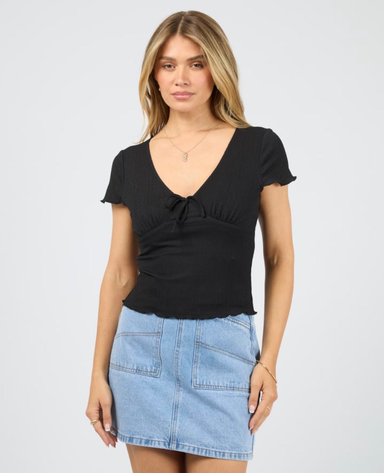 ALL ABOUT EVE / JOEY TOP / BLACK / 6477194