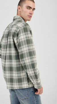 ROLLAS / CAMPUS HEARY CHECK LS SHIRT / OLIVE / S62H06