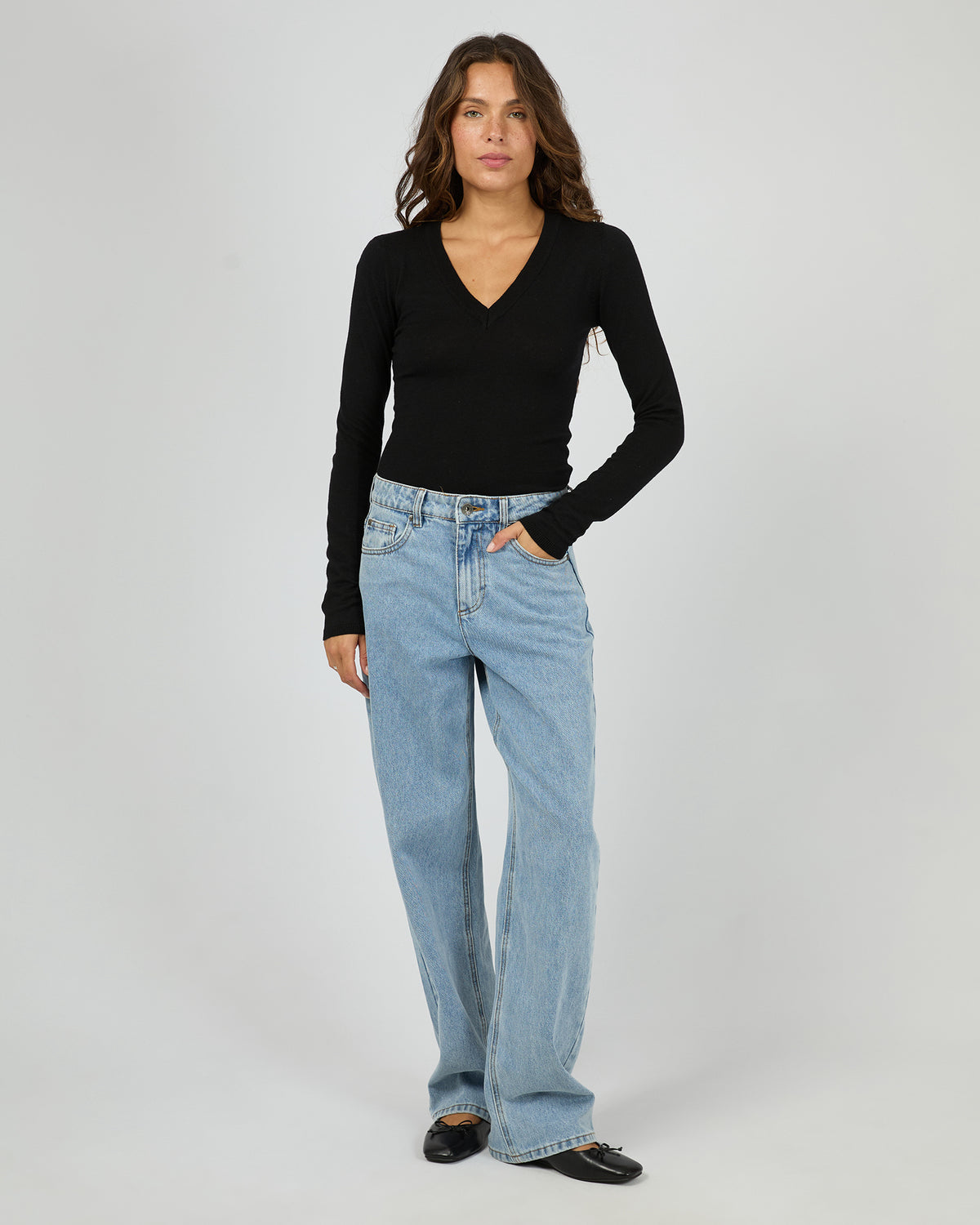 SILENT THEORY ASHTON KNIT LS TOP / 60X5443.BLK