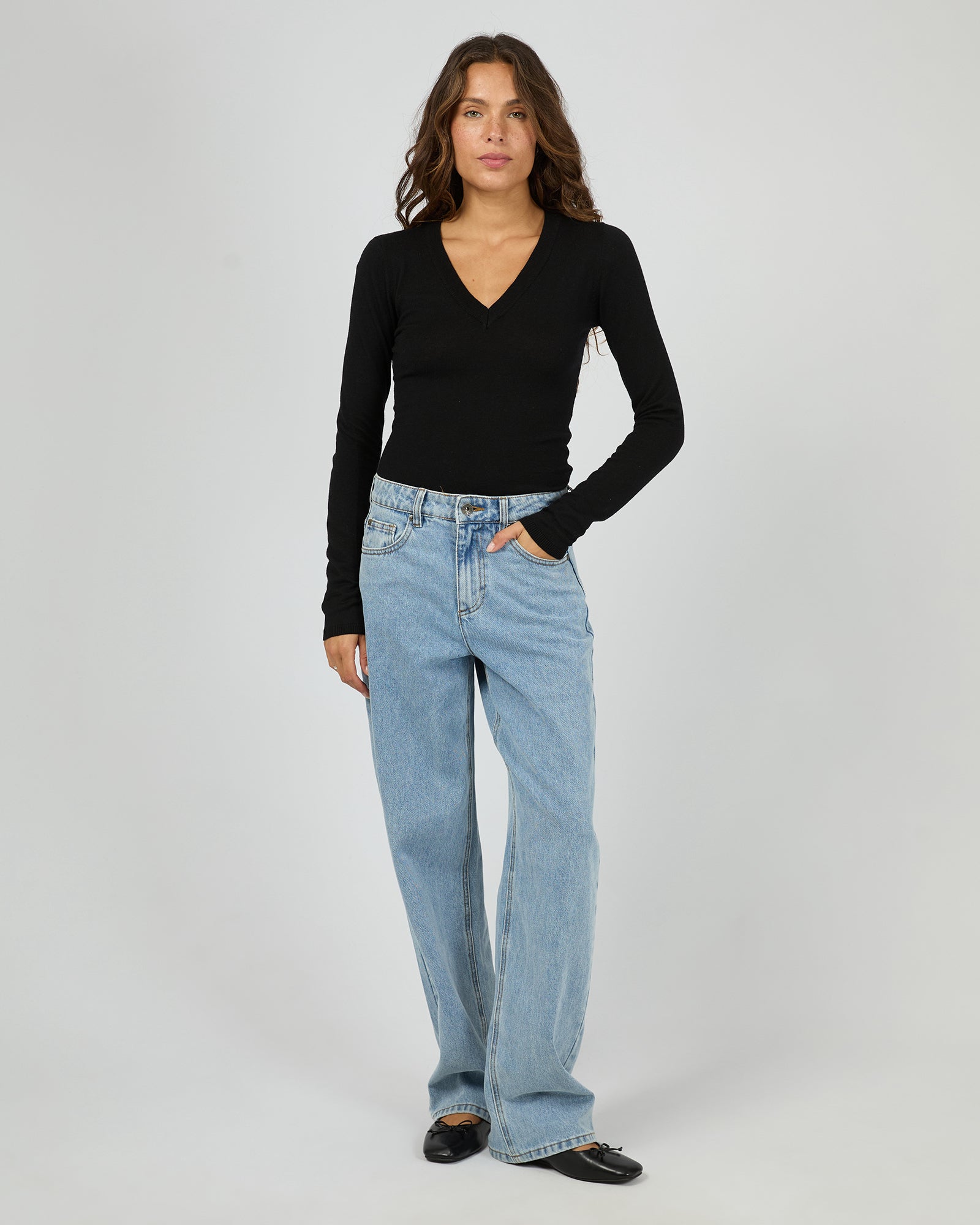 SILENT THEORY ASHTON KNIT LS TOP / 60X5443.BLK