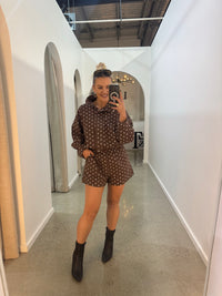 BY FRANKIE / CHOCOLATE SPOT SHORTS / 924-3